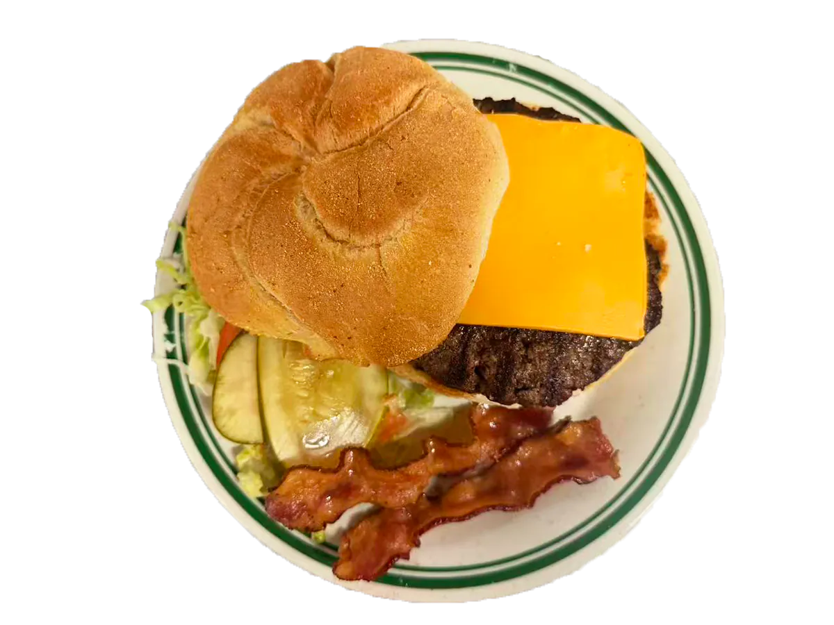 American Cheese Burger at New Ho Won，a Chinese Restaurant in Dumont